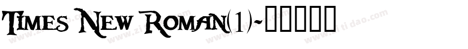Times New Roman(1)字体转换